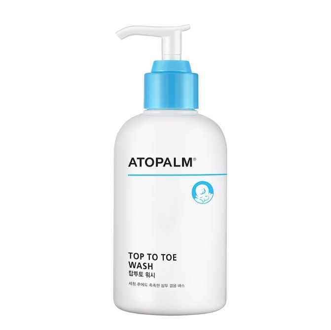 [第4名]ATOPALM Top to Toe Body Wash (₩24,000/300ml)：ATOPALM淋浴乳能平衡pH值，成分包含葡萄籽、向日葵、荷荷巴油和绿茶等植物成分，有助保持肌肤水分。