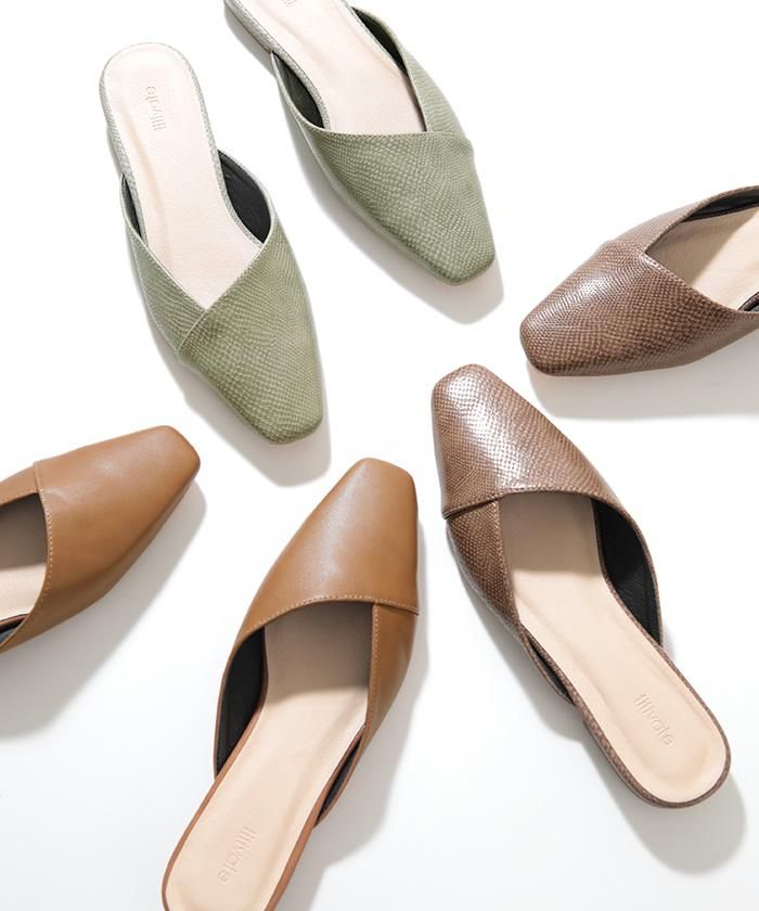 Design V Cut Flat Mules Sandals HK$199