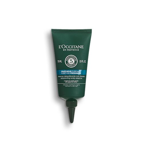  L'OCCITANE草本療法清爽淨化頭皮控油精華(HK$295/75ml) 內含草本成分，能調節過量的皮脂分泌，減少頭皮油膩感。