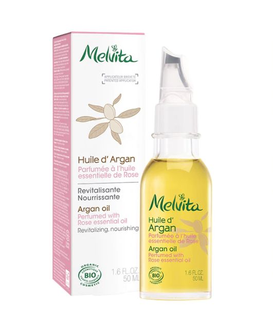2. Melvita Perfumed Argan Oil 有機玫瑰堅果油  港幣$270/50ml  在堅果油中加入保加利亞玫瑰精油，昇華本身的護膚能力，同時紓緩精神緊張，療愈身心。