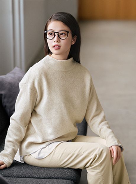 女裝輕型 Souffle Yarn 高領針織衫 [長袖] (※商品即將發售)