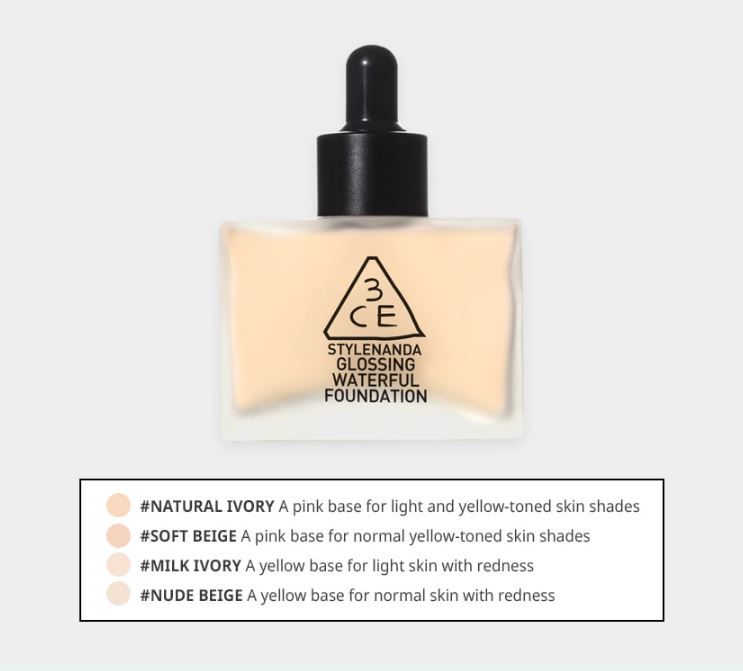 3CE GLOSSING WATERFUL FOUNDATION Price	$28.00 USD