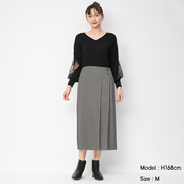  Check narrow skirt (¥1,990+稅)