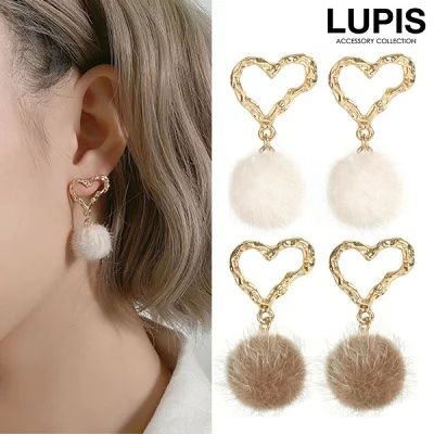heart x fur cute earrings ¥352