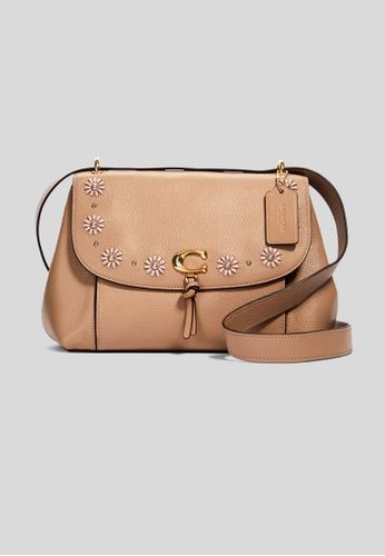 Coach Remi Shoulder Bag With Whipstitch Daisy Applique Taupe 1294 原價 HK$ 5,050.00｜HK$ 2,860.00 (57折)