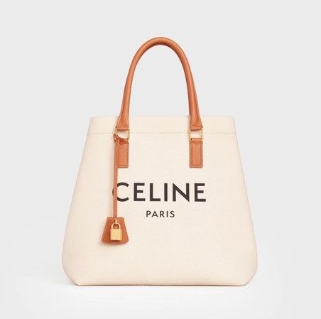HORIZONTAL CABAS CELINE IN CANVAS WITH CELINE PRINT AND CALFSKIN (HK$16,000/35 X 35 X 20 cm)