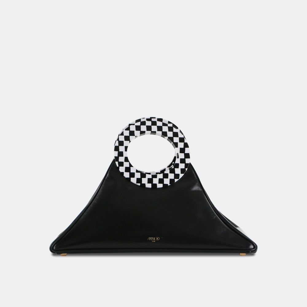 Black Triangle Tote (US$457/14.2 x 9.6 x 6.3 inch)
