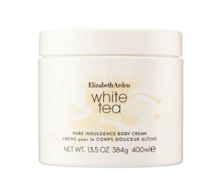 Elizabeth Arden White Tea Pure Indulgence Body Cream (HK$150/400ml)：Elizabeth Arden的白茶乳霜成分含有白茶萃取和乳木果油，具有持久而優雅的白茶香氣，質地輕薄不黏膩，能為肌膚持續提供充足的水分。