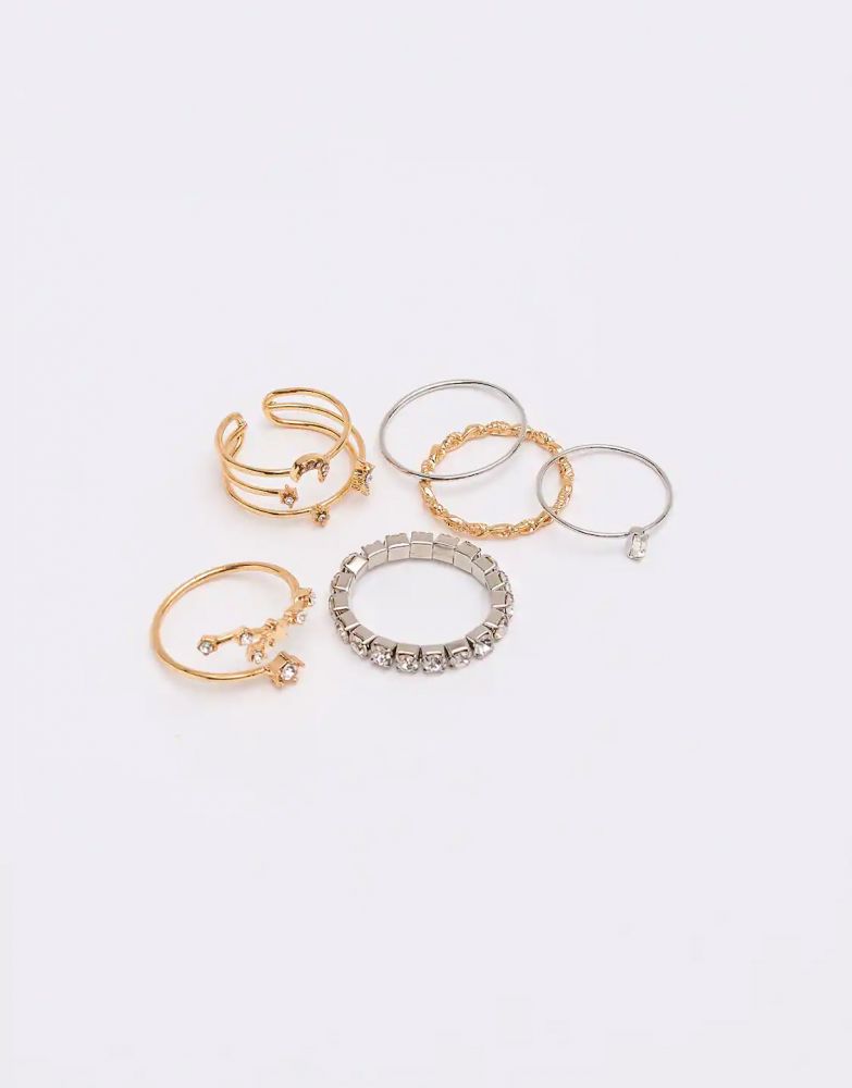 Pack of 6 shiny rings一包6枚閃亮的戒指（原價：$99/現售：$49）