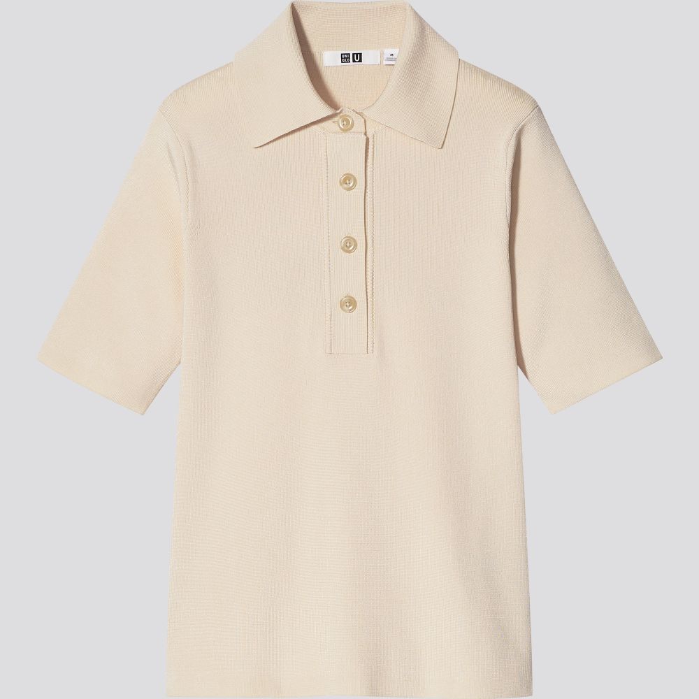 U嫘縈混紡針織Polo衫 (HK$199) U嫘縈混紡針織Polo衫 (HK$199)