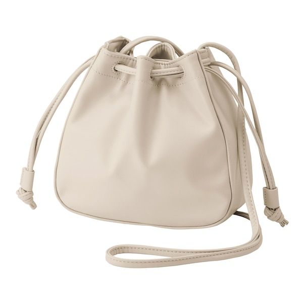 Soft faux leather drawstring bag ($179)