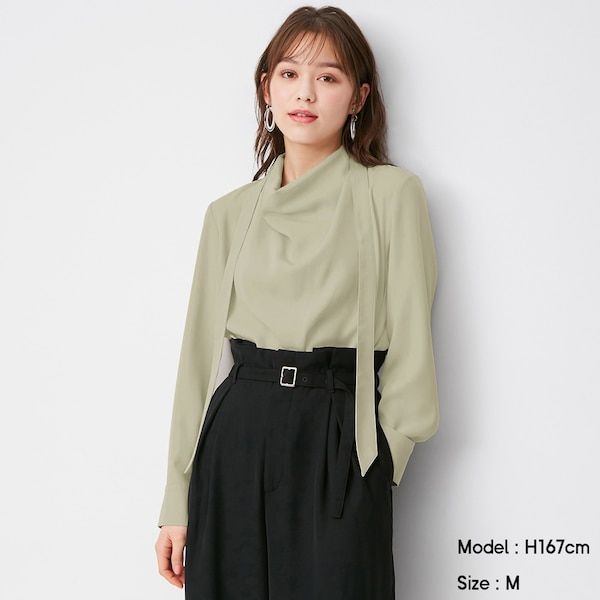 Bowtie blouse (long sleeves) Z + E (¥1,990 +税)