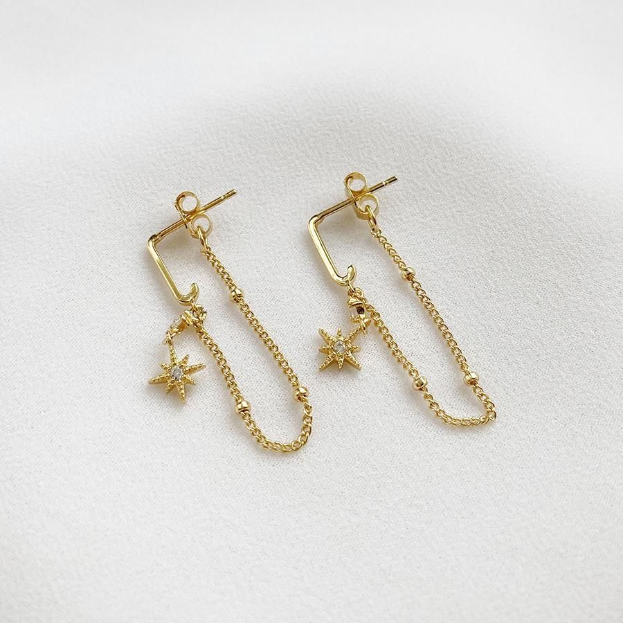 Midnight Drop Gold Earrings (HK$379.91)
