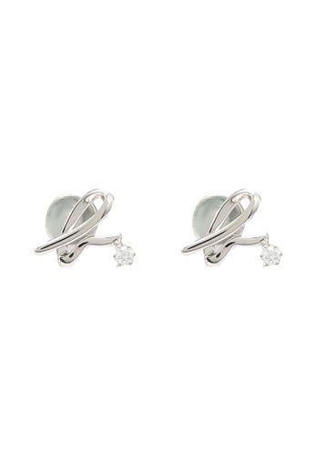 agnès b. Classic Logo Diamante Stud Earrings原價HK$ 790 | 特價 HK$709