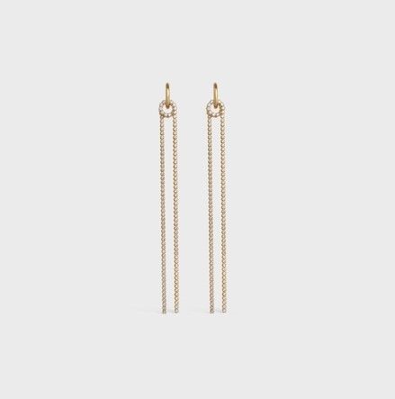 LE SOIR SWIRL LONG EARRINGS IN GOLD BRASS AND CRYSTALS (HK$4,950)：長款耳環能夠散發出高貴的感覺，而且配以水晶作點綴，令款式更為優雅。