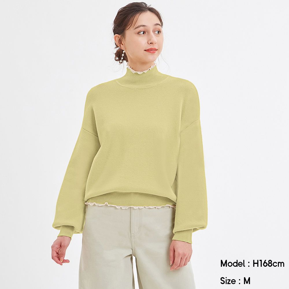 Sweat look high-neck sweater   (原價：HK$179/現售：HK$99)