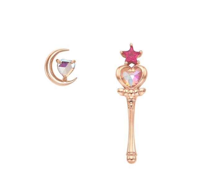 Sailor Moon Pink Moon Stick Earrings (₩29,900)