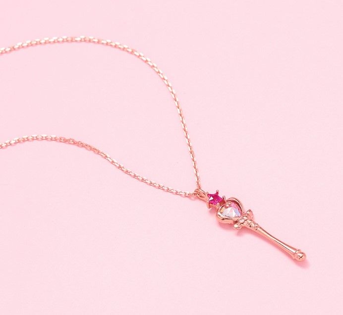 Sailor Moon Pink Moon Stick Necklace (₩29,900)