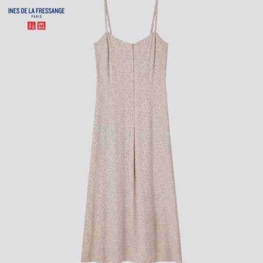  INES DE LA FRESSANGE 嫘縈印花吊帶連身裙 (HK$399)