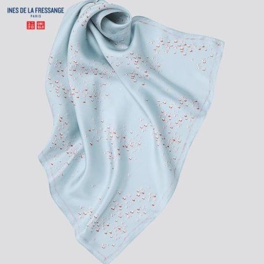  INES DE LA FRESSANGE 絲質印花圍巾 (HK$99)
