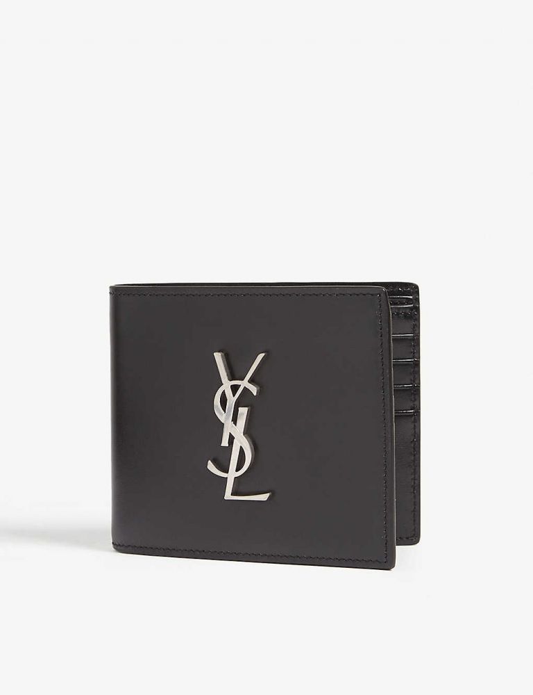 SAINT LAURENT Monogram logo leather wallet 網購價 HK $2700 | 香港官網價 HK$3550（76折）