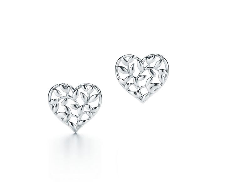 Olive Leaf Heart Earrings USD290