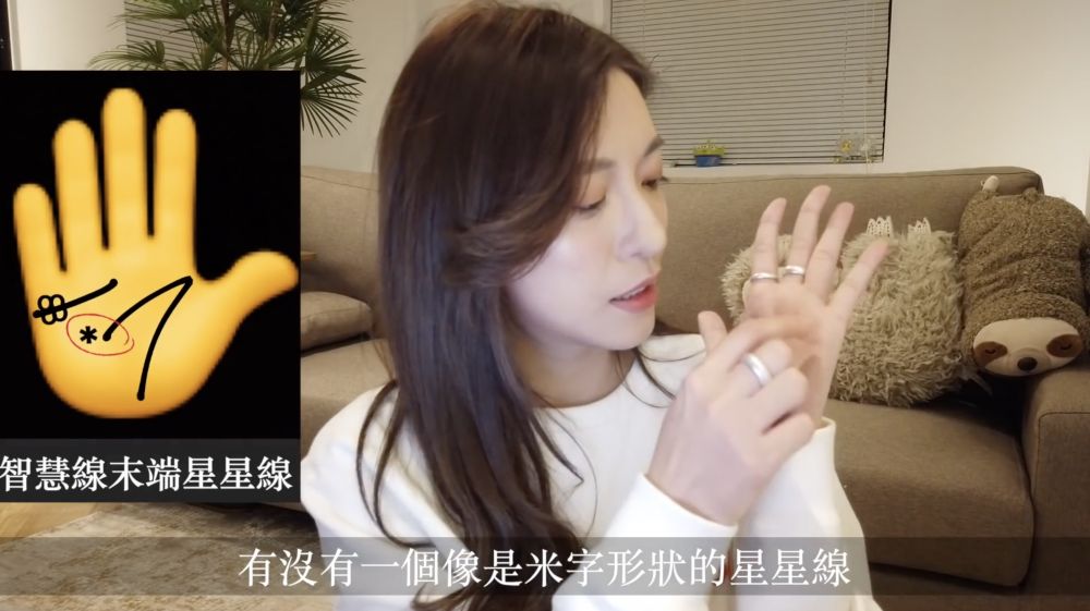 手掌上有看透線，再加上智慧線末端有「米」字形狀星星線的人，適合辭職當老闆！尤其是女性老闆，這是很有能力的人才有的手相，如可愛的日本混血名模藤田Nicole。