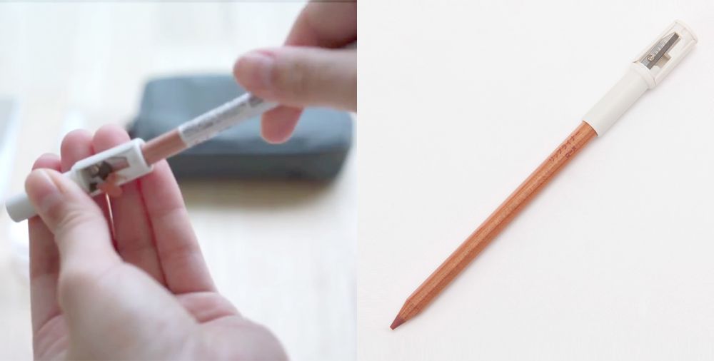 化妝品用筆刨 | HK$22 | 配上MUJI出產的化妝品用筆刨，使用起來就更方便。適用於品牌的唇線筆、眉筆、眼線筆，同時也可以當作筆蓋套著。