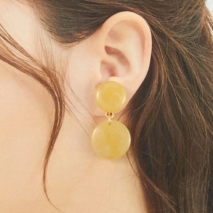 Color circle earrings (¥790+稅)