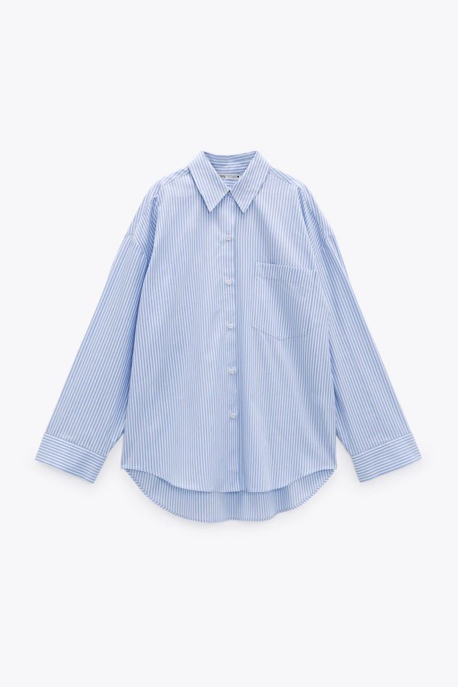 條紋府綢襯衫 (HK$359)