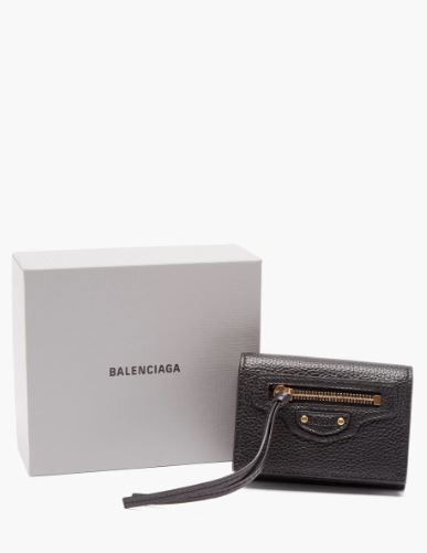 BALENCIAGA Neo Classic grained-leather wallet 網購價HK$3,100 | 香港官網售價HK$3300 額外85折後：HK$2635（79折）