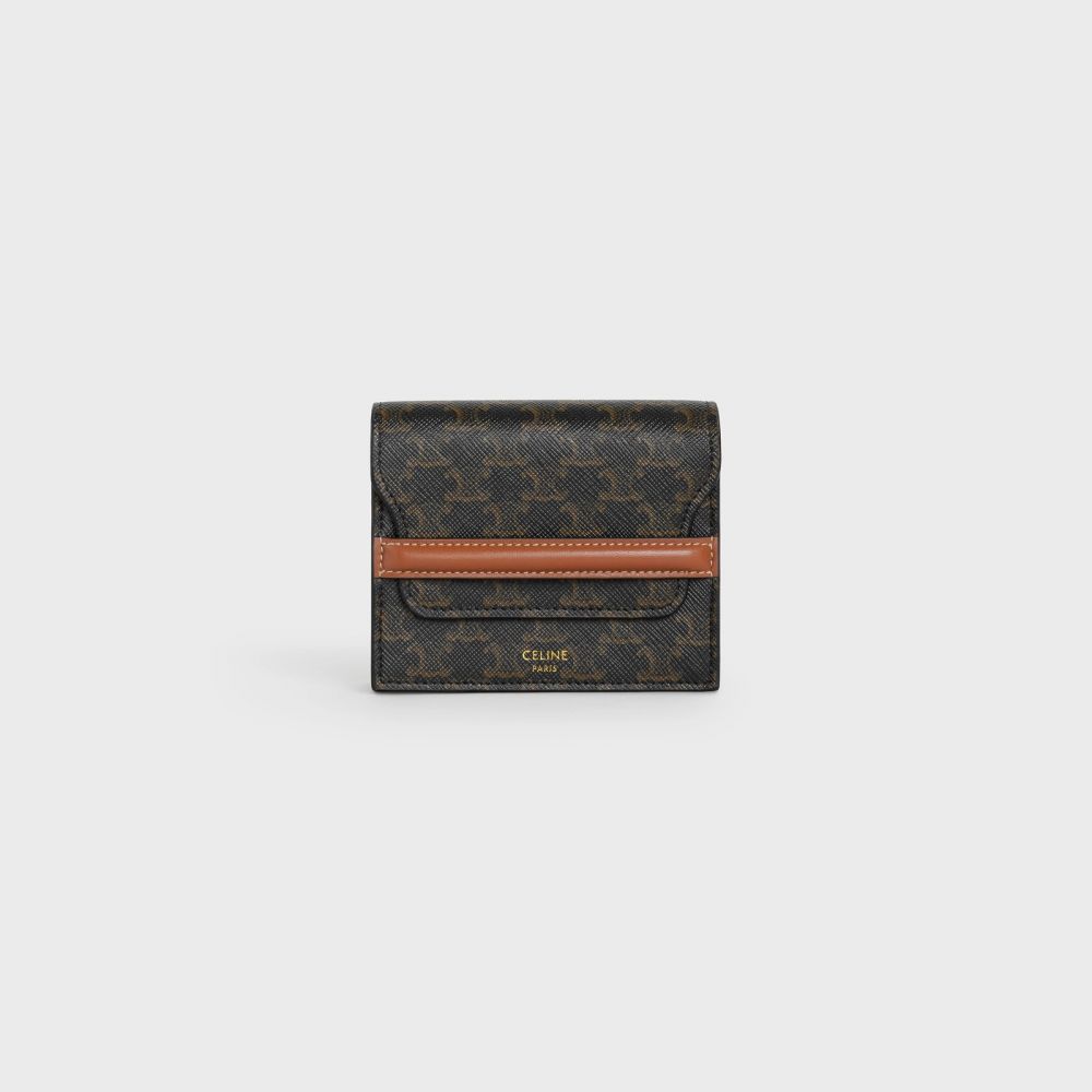 BUSINESS CARD HOLDER IN TRIOMPHE CANVAS AND LAMBSKIN HK$ 3,150