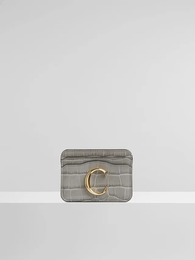 Chloé C signature card holder in embossed croco effect on calfskin HK$ 2,300