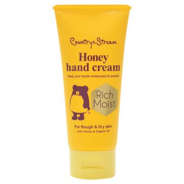 【第11位 Country & Stream Natural Honey Hand Cream容量：50g | 價格：550円】可愛包裝，奶油質感含有蜂蜜成分，保濕度表現優秀，使用後稍有厚重黏膩感。（保濕力：A；使用感（黏膩度）：C；成分：B；耐水性：C）
