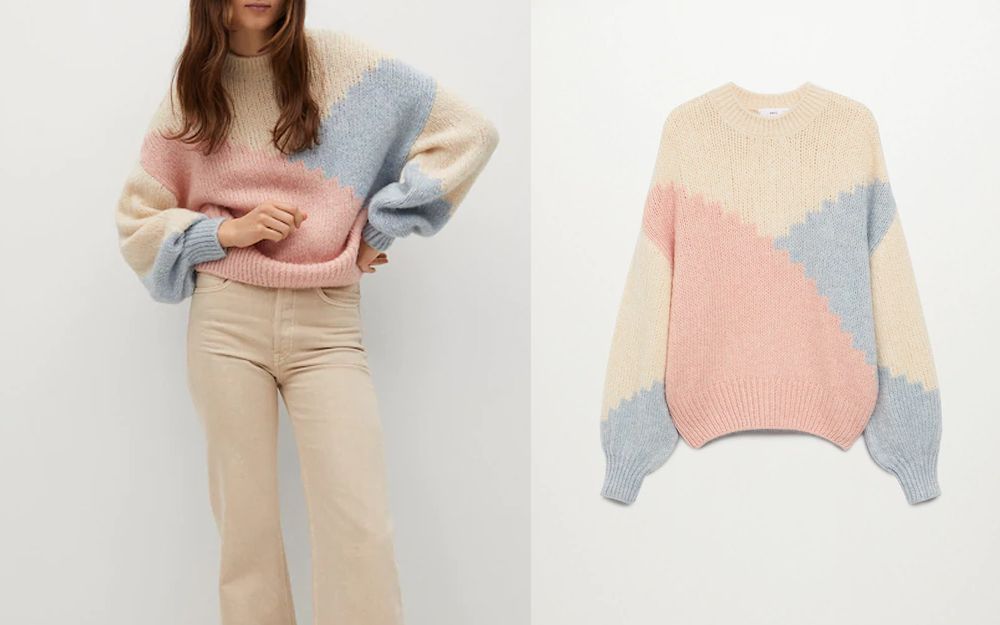 Multi-coloured knit sweater (HK$399)