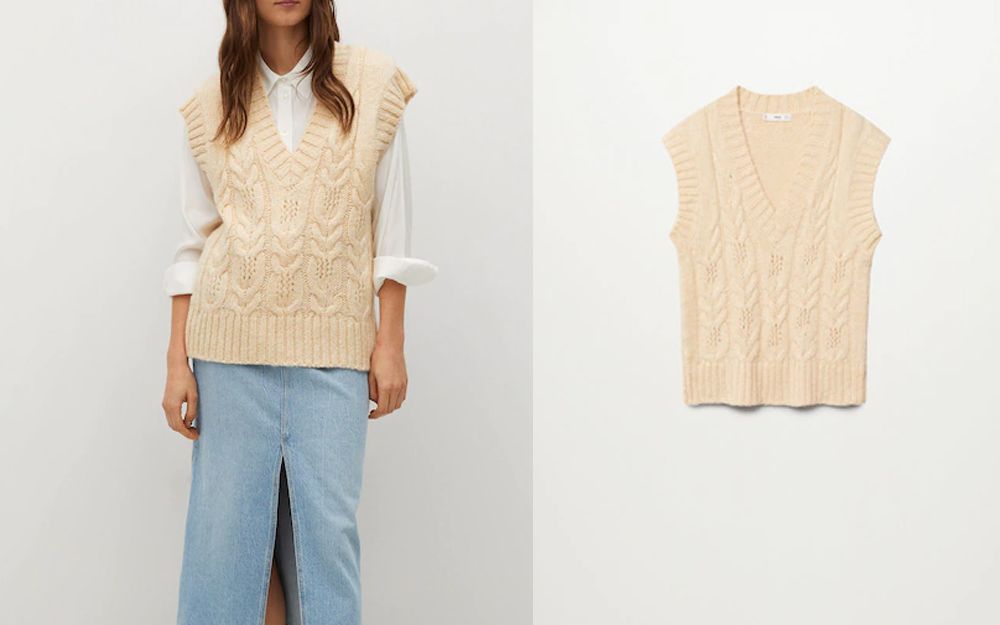 Braided-knit gilet (HK$399)