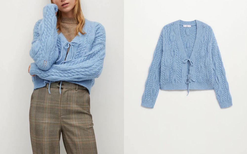 Combined knitted cardigan (HK$259)