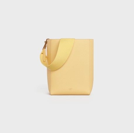 SANGLE SMALL BUCKET BAG IN SOFT GRAINED CALFSKIN POLLEN (HK$15,500/18 X 25 X 12 CM)