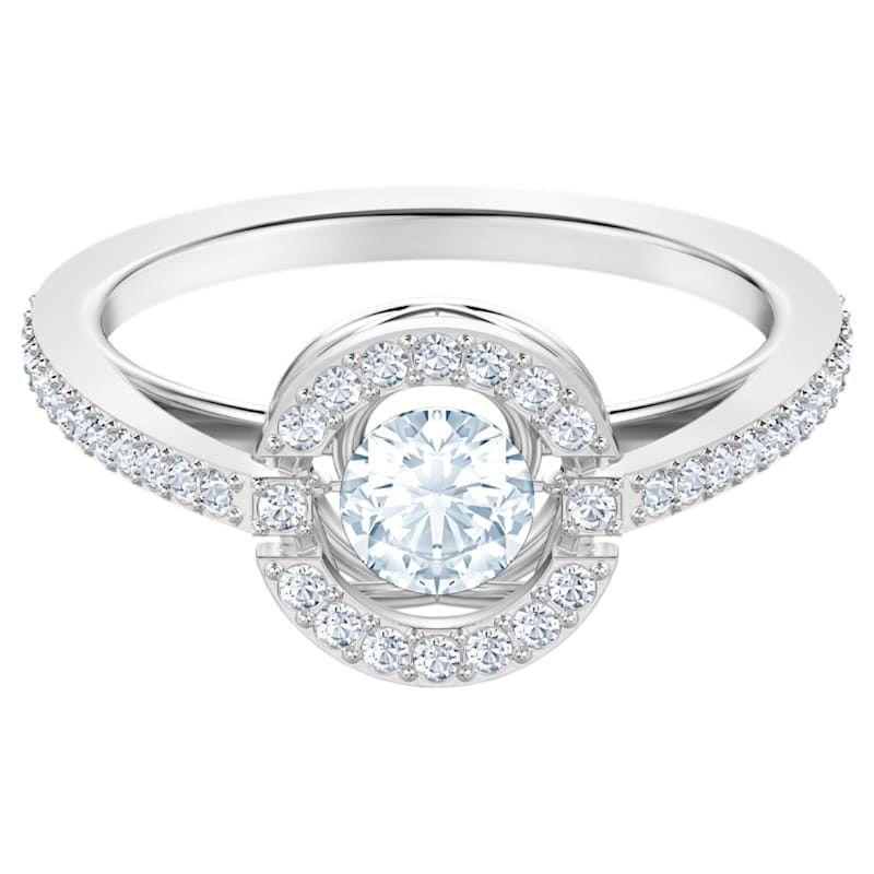 Sparkling Dance Round 戒指, 白色, 鍍白金色 - 原價 HK$ 1,150 | 優惠價 HK$ 805