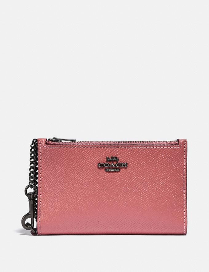 Coach Women's Colorblock Leather Zip Chain Card Case - Vintage Pink Multi 原價 £75 | 香港官網價錢HK$1,250 限時75折：£56.25（折合約港幣$605）