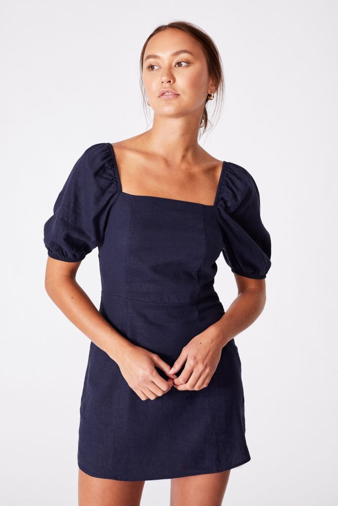 Woven Leona Bell Sleeve Mini Dress (原價：HK$229/特價：HK$115)