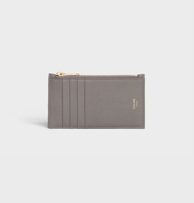 ZIPPED COMPACT CARD HOLDER IN GRAINED CALFSKIN 售價HK$ 2,800 | PEBBLE