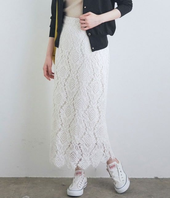 Geometric lace skirt｜¥5,478