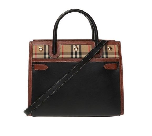 Burberry Small Leather And Vintage Check Two-Handle 肩背包 | 原價：HK$ 19,310/現售：HK$ 12,550