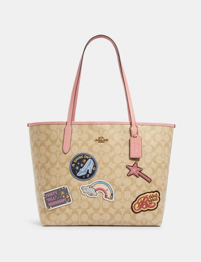 Disney X Coach City Tote In Signature Canvas With Patches  可比價值 美金 $398｜5折 $199