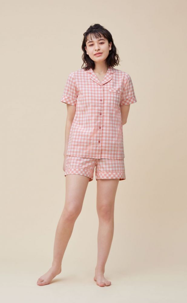 Cotton pajama shorts(gingham) $179