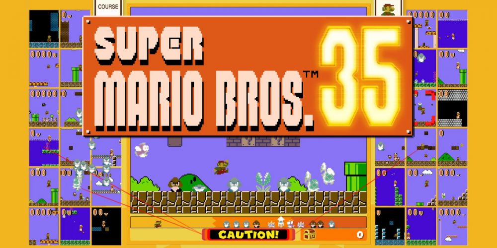 第8位《SUPER MARIO BROS. 35》為紀念「超級瑪利歐兄弟 35週年」的特別軟體，35人一起競技的「超級瑪利歐兄弟」登場。利用熟悉的關卡和動作，你可以把打倒的敵人傳送給勁敵的遊戲畫面裡的「互傳對戰」。成為跑到最後1人的大混戰遊戲。