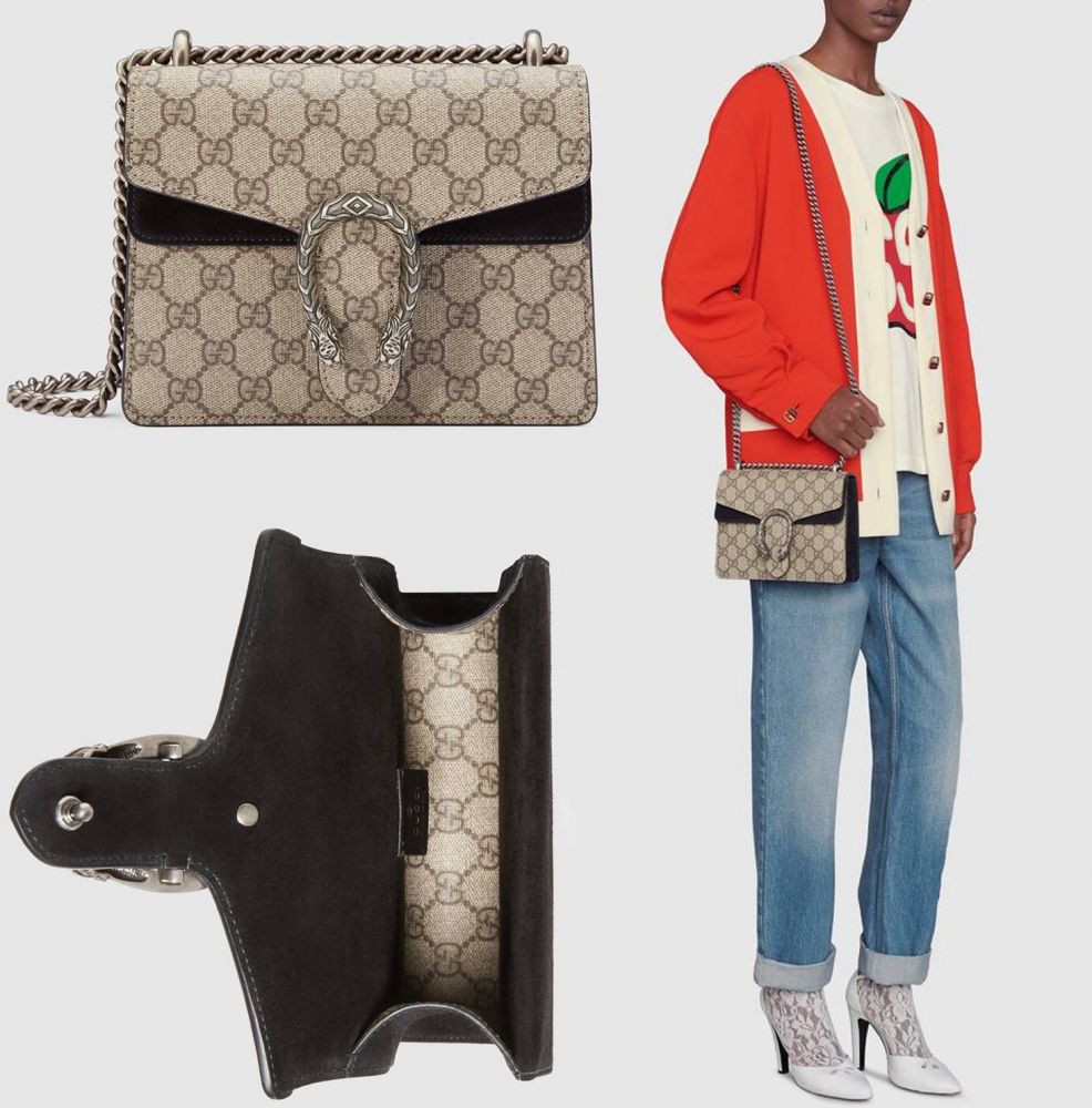 Gucci Dionysus GG Supreme Mini 肩背包：原價：HK$19,310 | 現售：HK$16,420