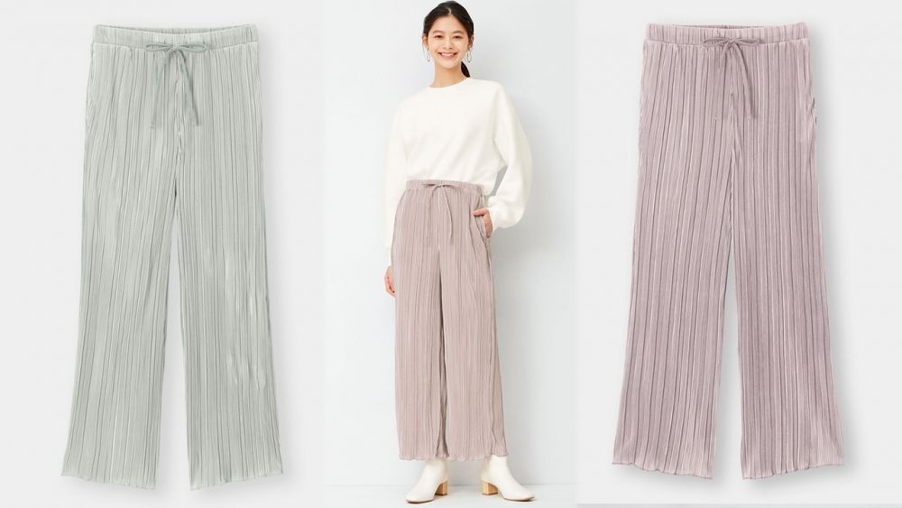 GU - Random pleated drawstrings pants | 售價：HK$179