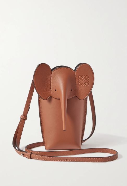 LOEWE+ Paula's Ibiza Elephant Pocket textured-leather shoulder bag 網購價HK$ 6,250 | 香港價HK$6,250 